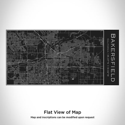 Bakersfield - California Map Insulated Bottle in Matte Black - Drinkware