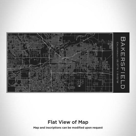 Bakersfield - California Map Insulated Bottle in Matte Black - Drinkware