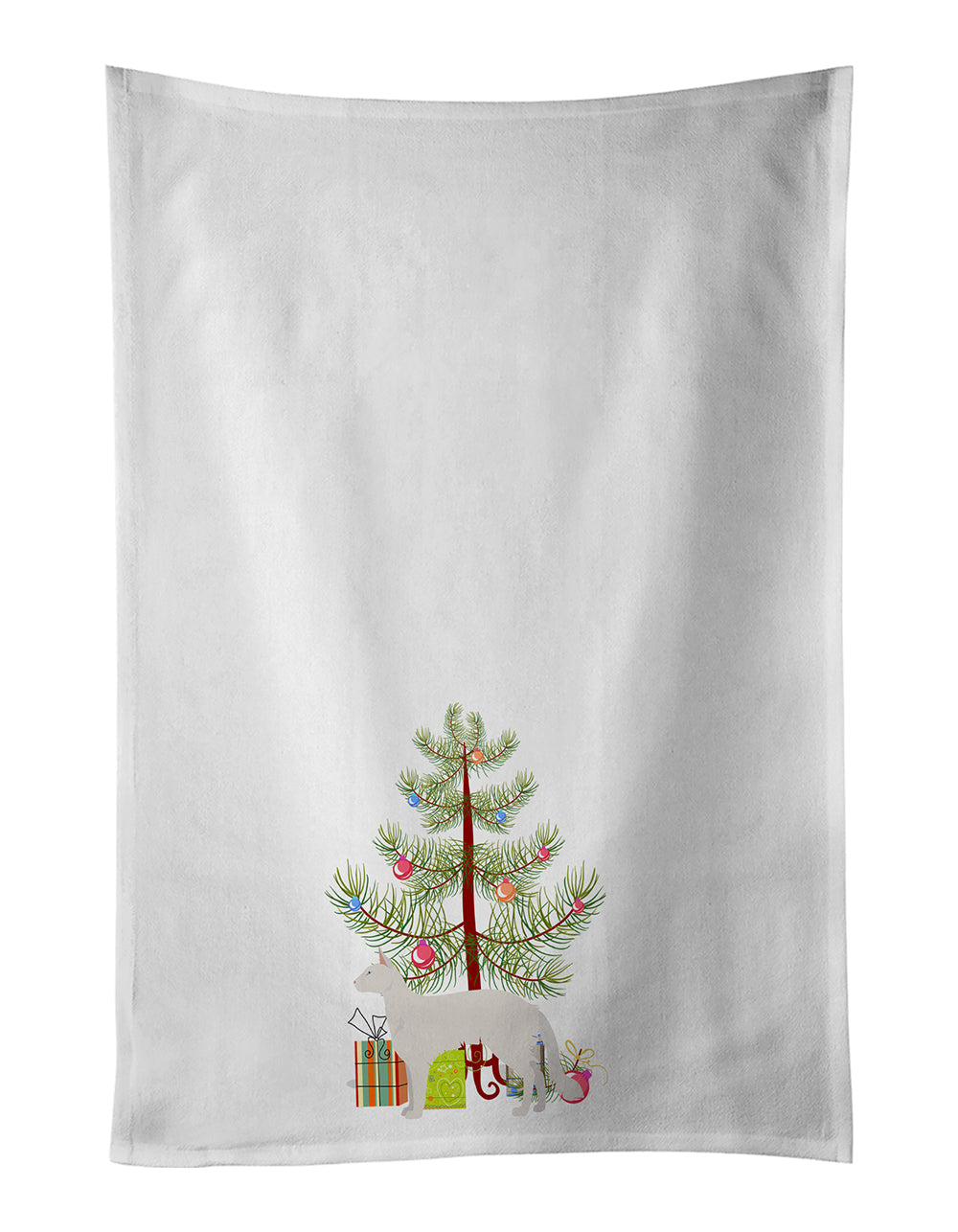 Balinese Cat Christmas Kitchen Towel Set of 2 - One Color / One Size - Home & Garden - Home Textile - Towels