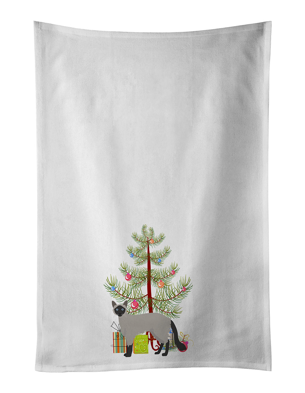 Balinese Cat Christmas Kitchen Towel Set of 2 - One Color / One Size - Home & Garden - Home Textile - Towels
