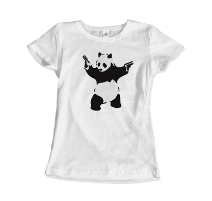 Banksy Pandamonium Armed Panda Artwork T-Shirt - Men’s Fashion - Men’s Clothing - Shirts - Short Sleeve Shirts