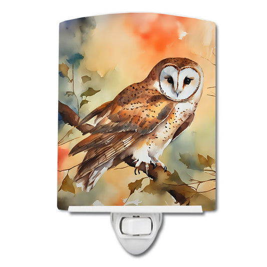 Barn Owl Ceramic Night Light - One Color / One Size - Home & Garden - Home Improvement - Lights & Lighting - Night