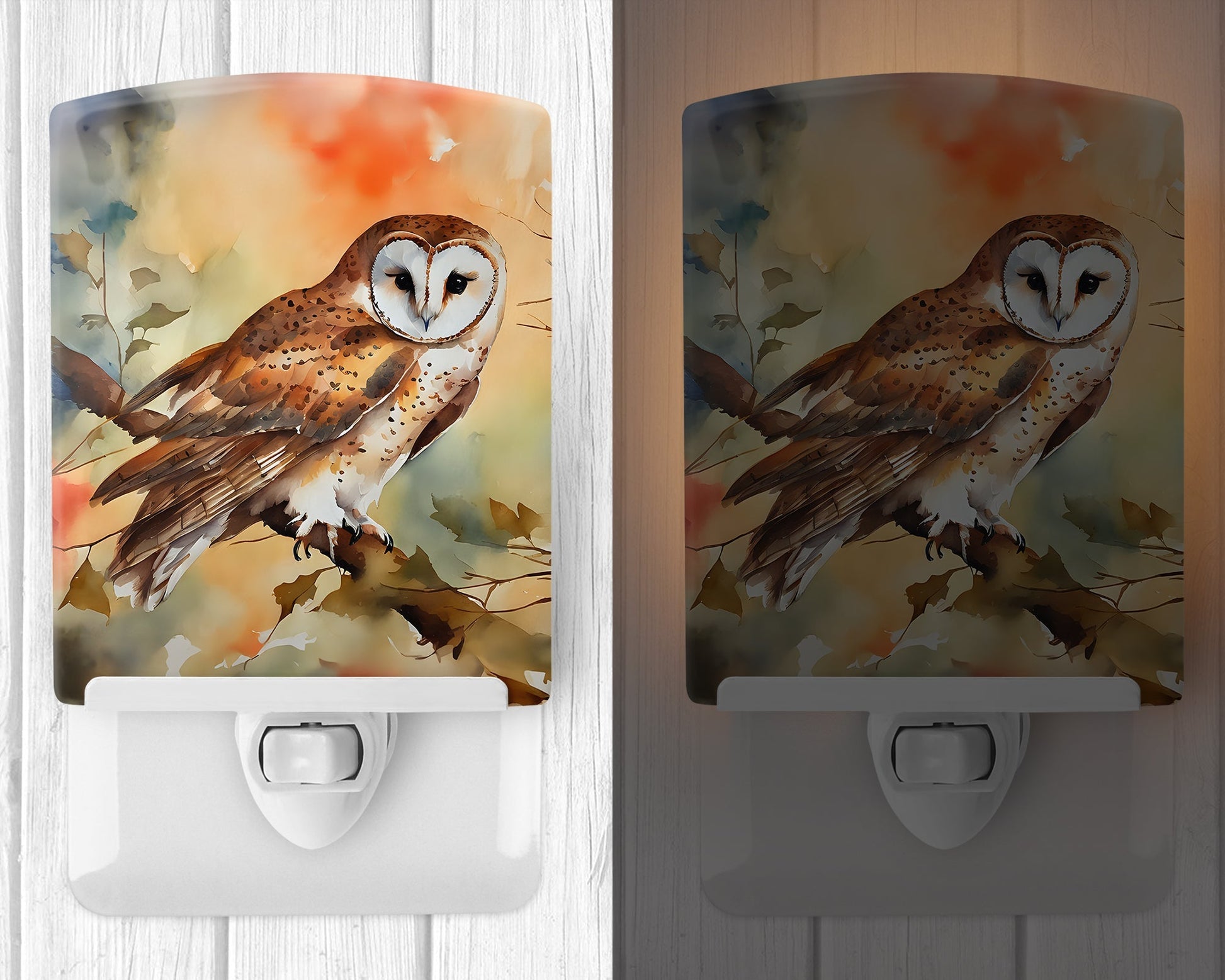 Barn Owl Ceramic Night Light - One Color / One Size - Home & Garden - Home Improvement - Lights & Lighting - Night