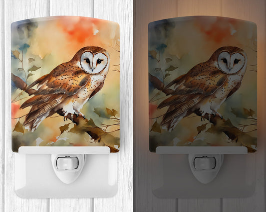 Barn Owl Ceramic Night Light - One Color / One Size - Home & Garden - Home Improvement - Lights & Lighting - Night