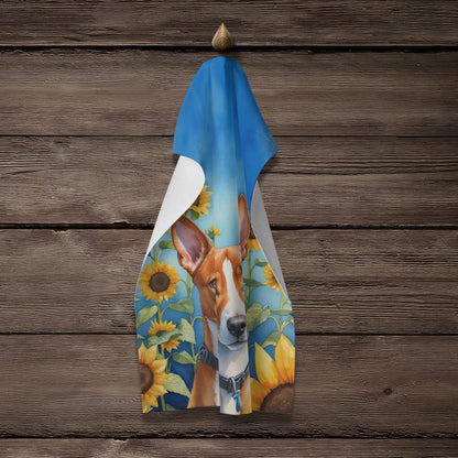 Basenji in Sunflowers Kitchen Towel - One Color / One Size - Home & Garden - Home Textile - Towels