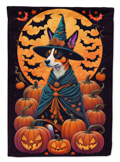 Basenji Witchy Halloween Garden Flag - One Color / One Size - Home & Garden - Home Decor - Flags Banners & Accessories