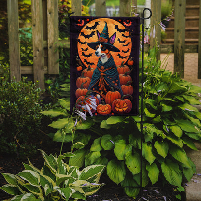 Basenji Witchy Halloween Garden Flag - One Color / One Size - Home & Garden - Home Decor - Flags Banners & Accessories