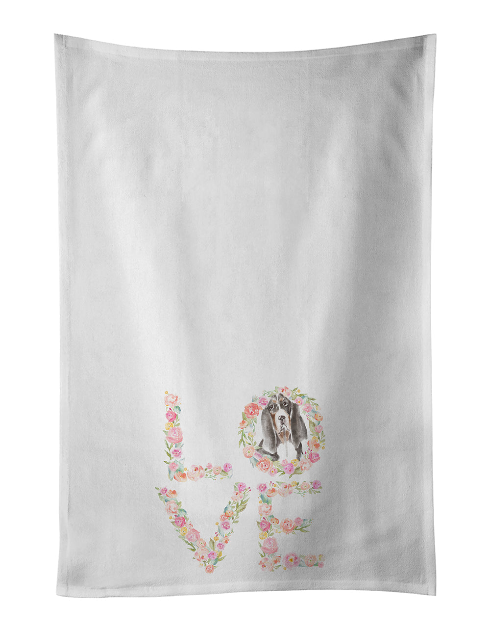 Basset Hound #8 LOVE Kitchen Towel Set of 2 - One Color / One Size - Home & Garden - Home Textile - Towels
