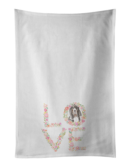 Basset Hound #8 LOVE Kitchen Towel Set of 2 - One Color / One Size - Home & Garden - Home Textile - Towels