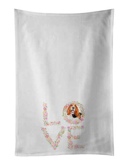 Basset Hound Love Kitchen Towel Set of 2 - One Color / One Size - Home & Garden - Home Textile - Towels