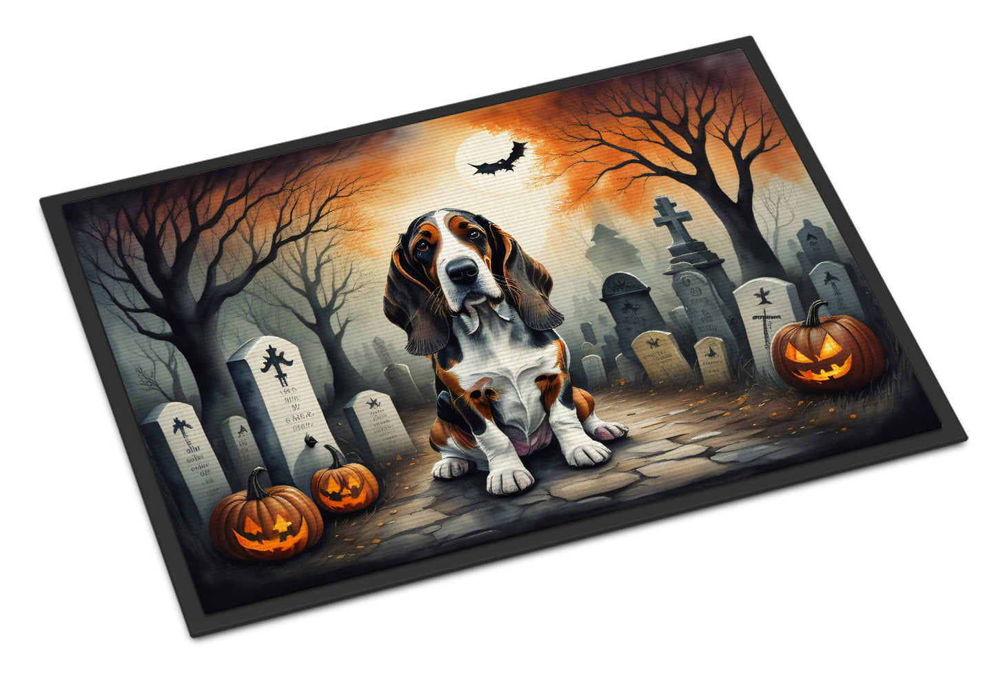 Basset Hound Spooky Halloween Doormat - One Color / One Size - Home & Garden - Home Textile - Carpets & Rugs