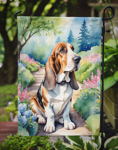 Basset Hound Spring Garden Garden Flag - One Color / One Size - Home & Garden - Home Decor - Flags Banners & Accessories