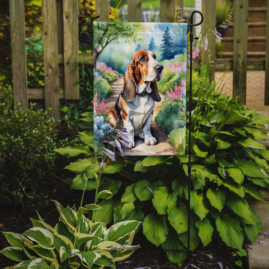 Basset Hound Spring Garden Garden Flag - One Color / One Size - Home & Garden - Home Decor - Flags Banners & Accessories