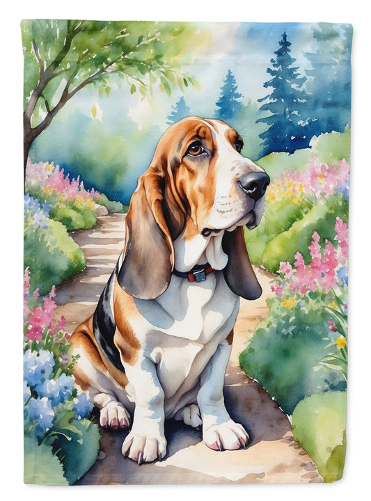 Basset Hound Spring Garden Garden Flag - One Color / One Size - Home & Garden - Home Decor - Flags Banners & Accessories