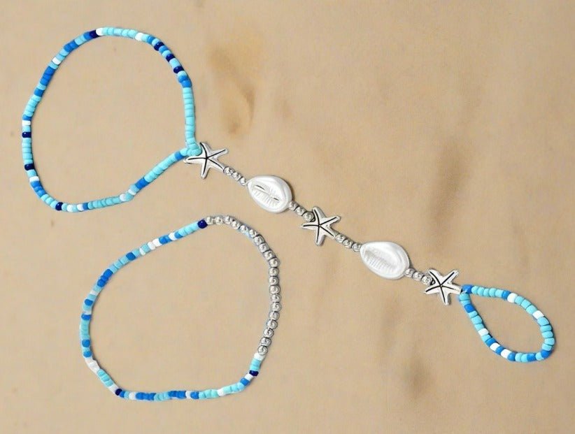 Beachy Anklet Toe Ring Barefoot Sandal Anklet - Jewelry & Accessories - Jewelry Sets & More - Anklets