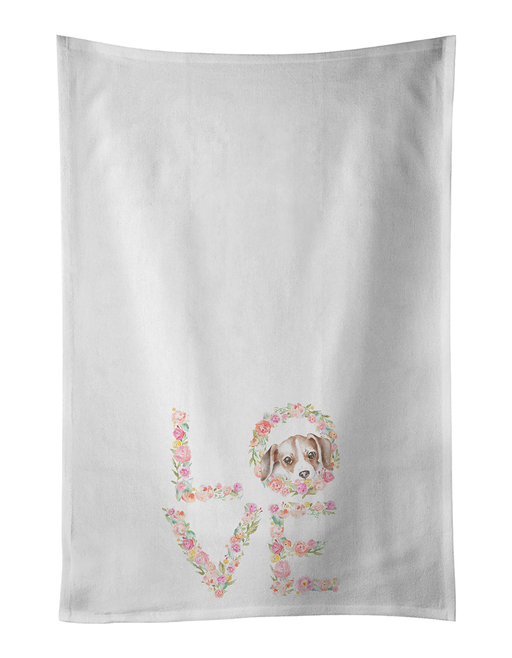 Beagle #4 LOVE Kitchen Towel Set of 2 - One Color / One Size - Home & Garden - Home Textile - Towels