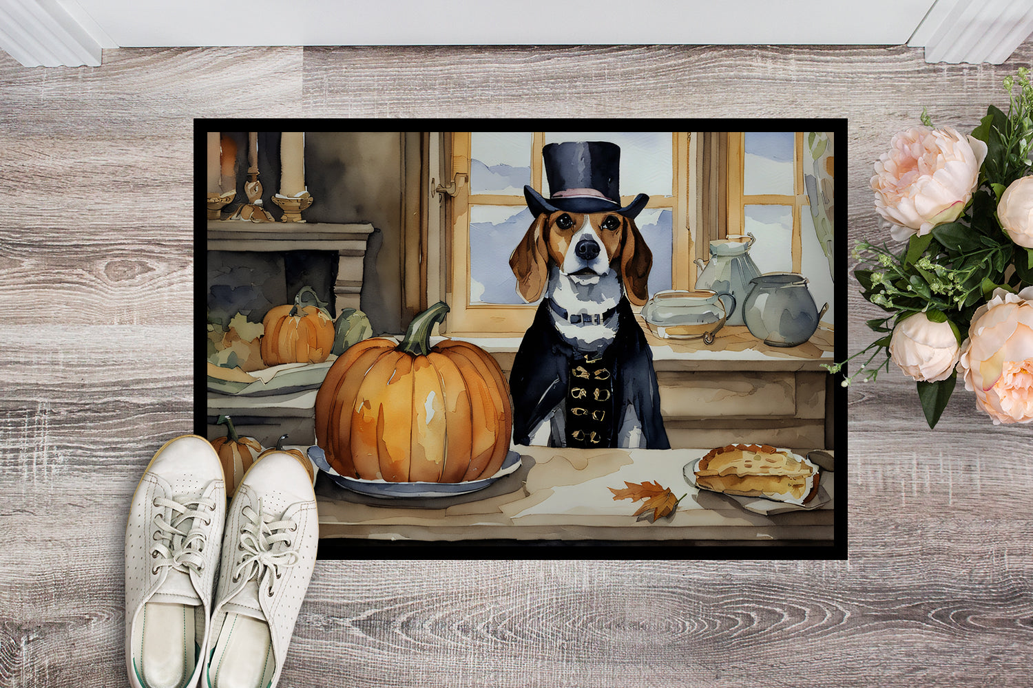 Beagle Fall Kitchen Pumpkins Doormat - One Color / One Size - Home & Garden - Home Textile - Carpets & Rugs