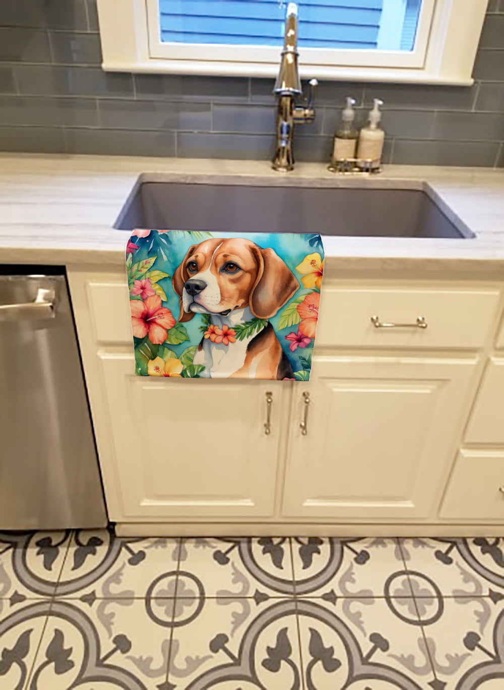 Beagle Luau Kitchen Towel - One Color / One Size - Home & Garden - Home Textile - Towels
