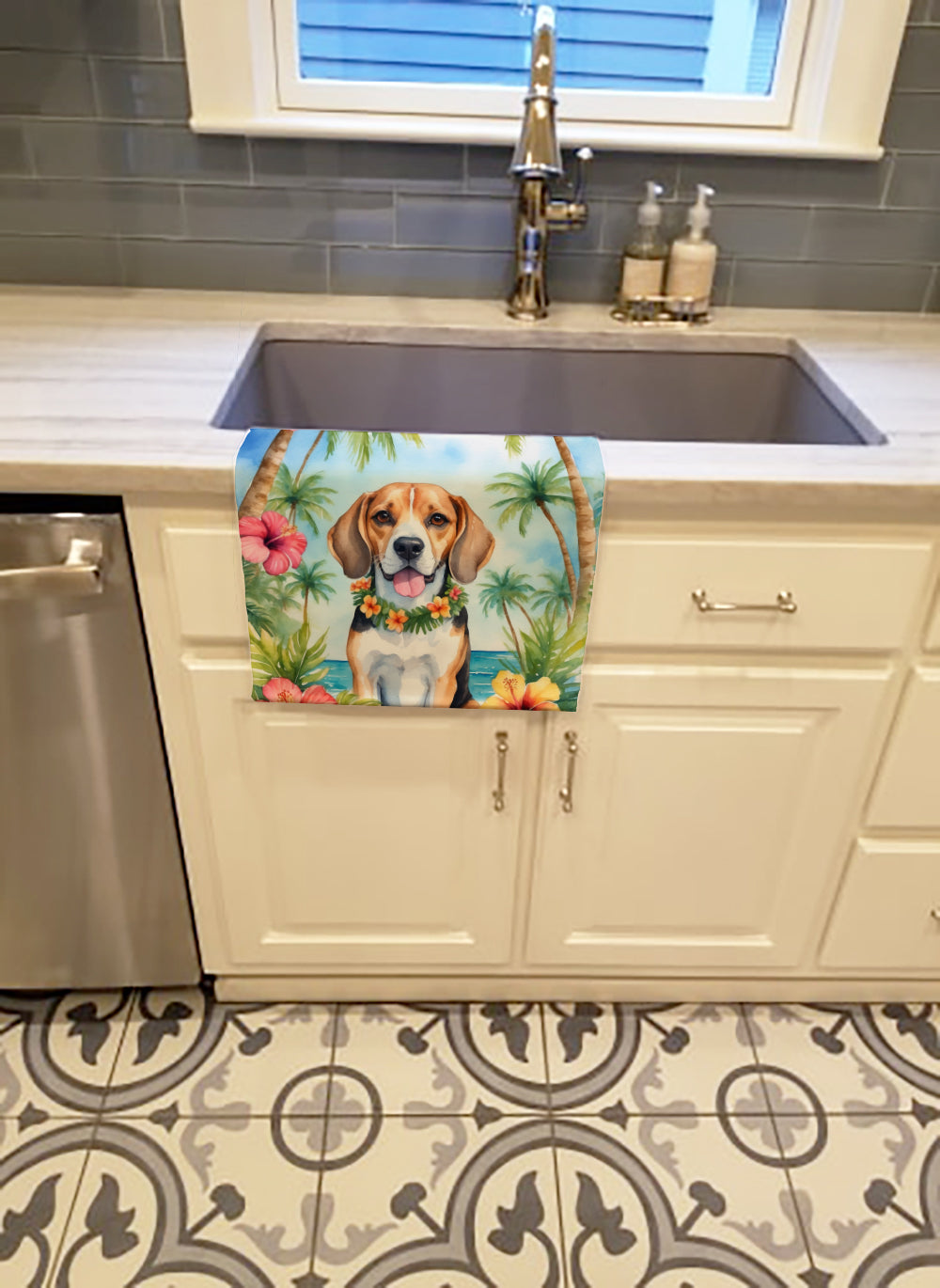 Beagle Luau Kitchen Towel - One Color / One Size - Home & Garden - Home Textile - Towels