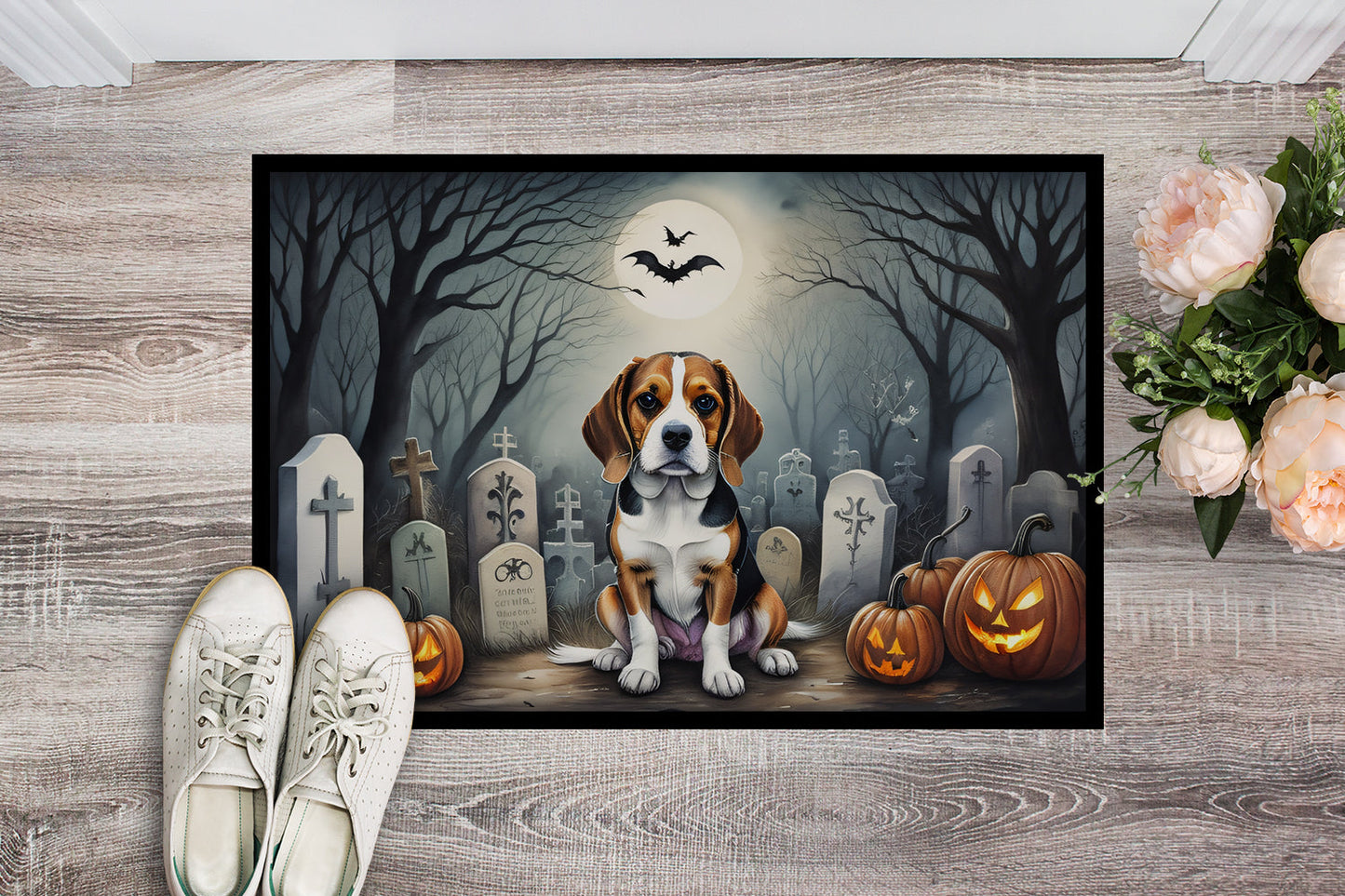 Beagle Spooky Halloween Doormat - One Color / One Size - Home & Garden - Home Textile - Carpets & Rugs