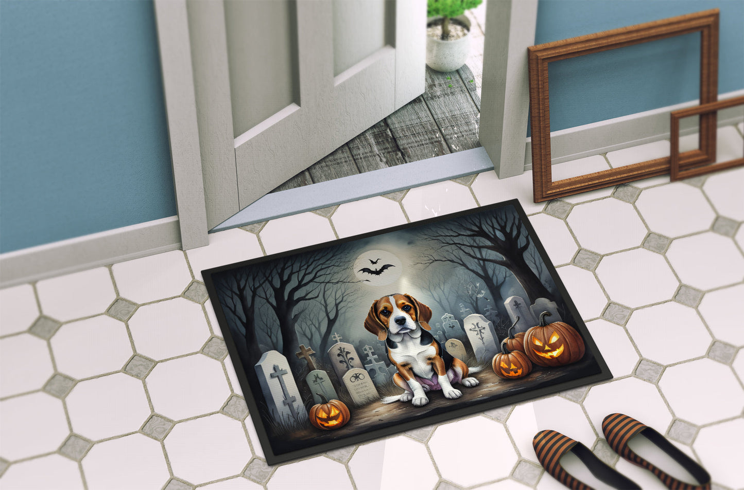 Beagle Spooky Halloween Doormat - One Color / One Size - Home & Garden - Home Textile - Carpets & Rugs