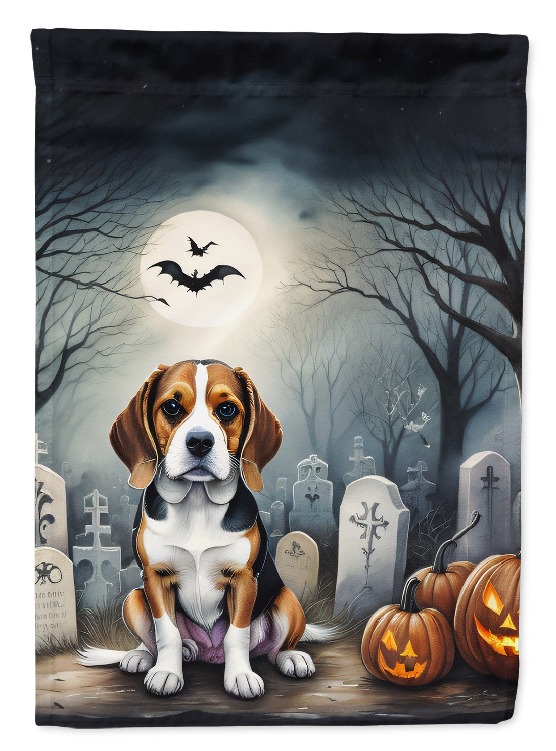 Beagle Spooky Halloween Garden Flag - One Color / One Size - Home & Garden - Home Decor - Flags Banners & Accessories