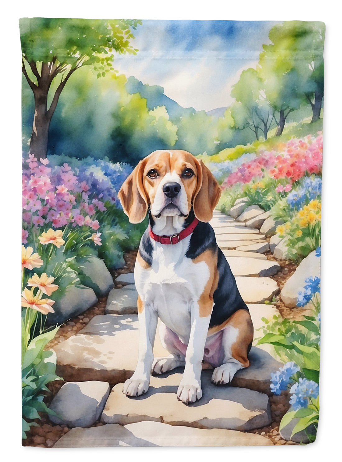 Beagle Spring Garden Garden Flag - One Color / One Size - Home & Garden - Home Decor - Flags Banners & Accessories