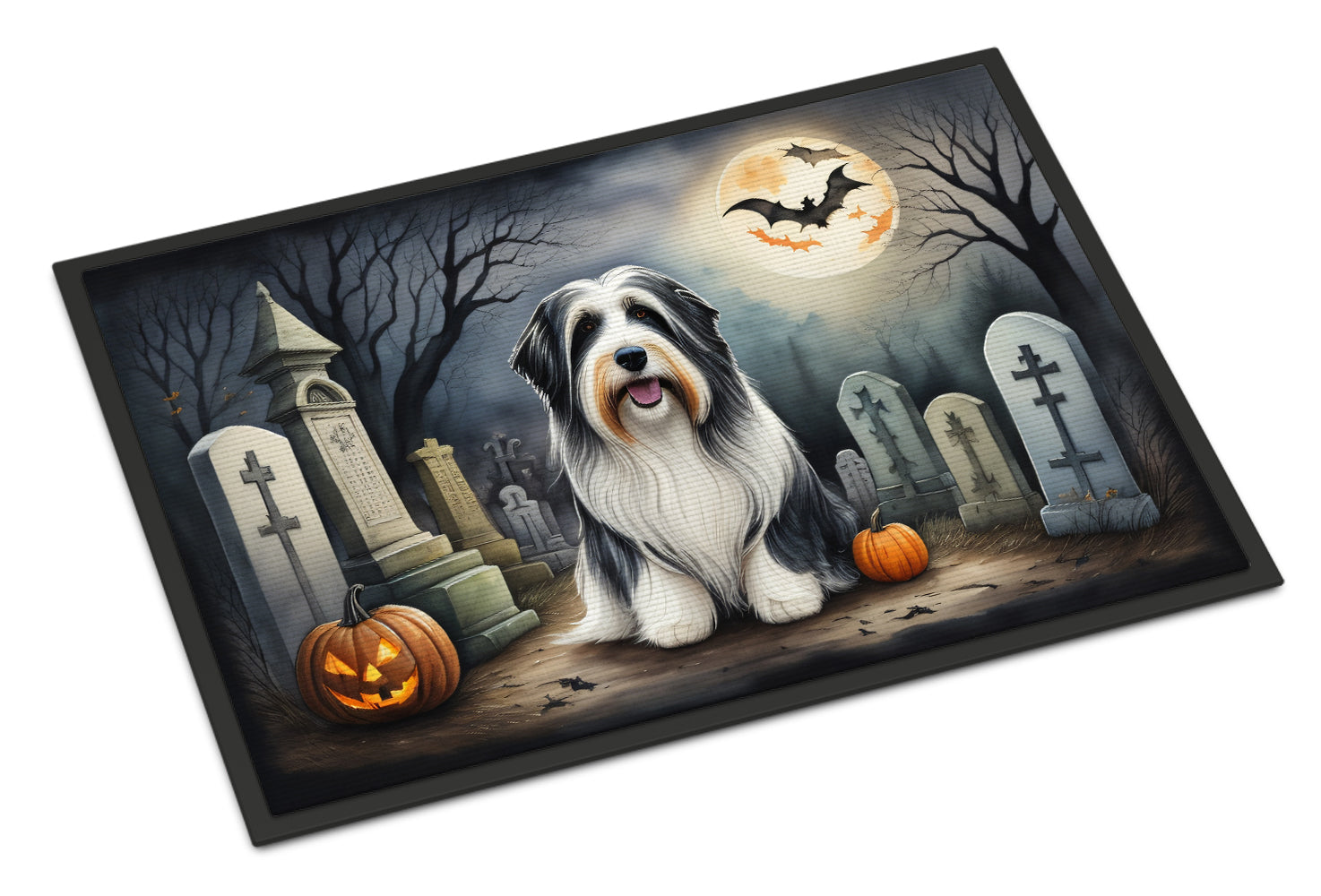 Bearded Collie Spooky Halloween Doormat - One Color / One Size - Home & Garden - Home Textile - Carpets & Rugs