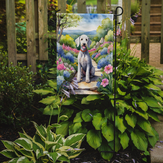 Bedlington Terrier Spring Garden Garden Flag - One Color / One Size - Home & Garden - Home Decor - Flags Banners &
