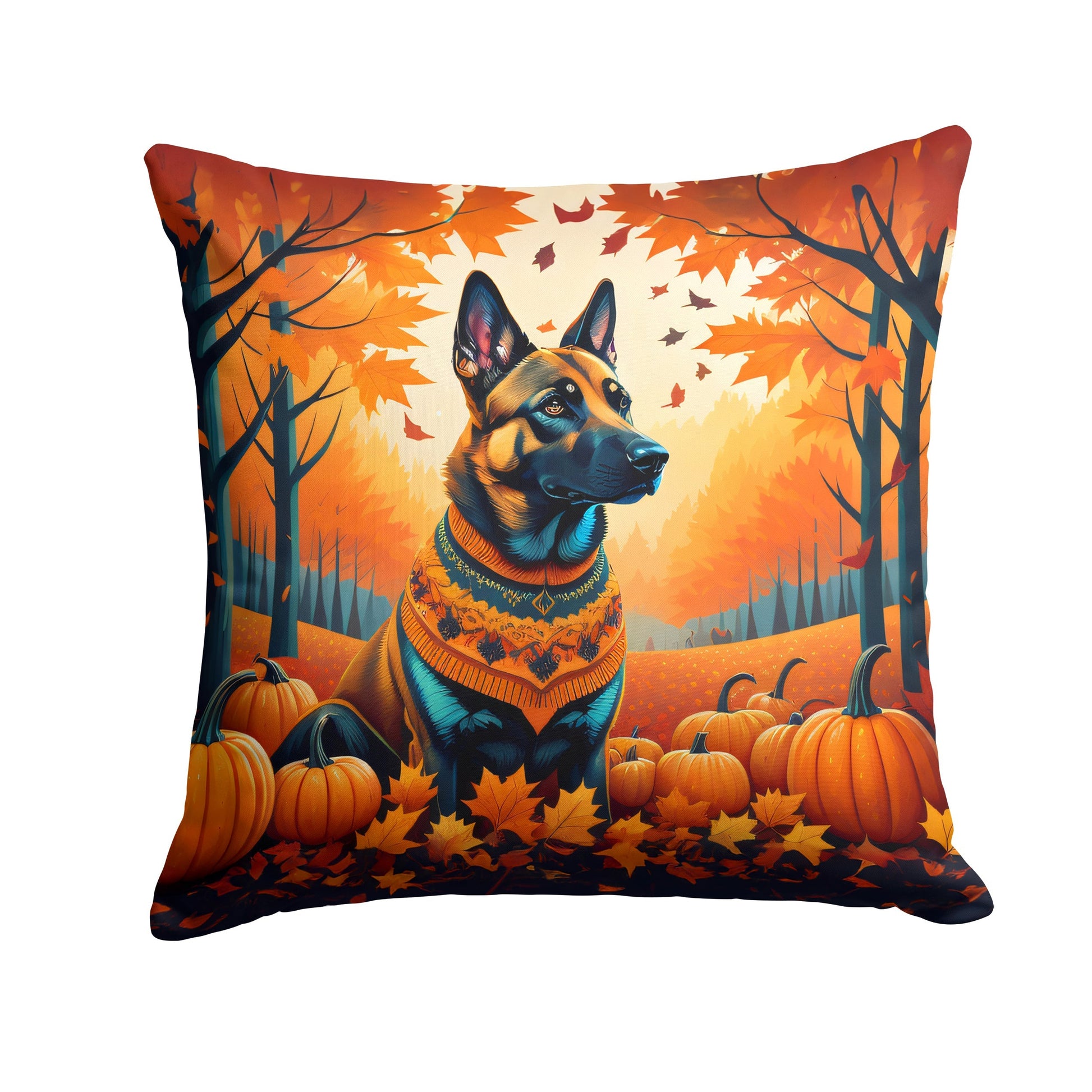 Belgian Malinois Fall Throw Pillow - One Color / One Size - Home & Garden - Home Textile - Pillows