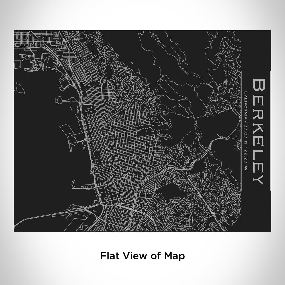Berkeley - California Map Bottle with Bamboo Top in Matte Black - Drinkware