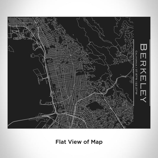 Berkeley - California Map Bottle with Bamboo Top in Matte Black - Drinkware