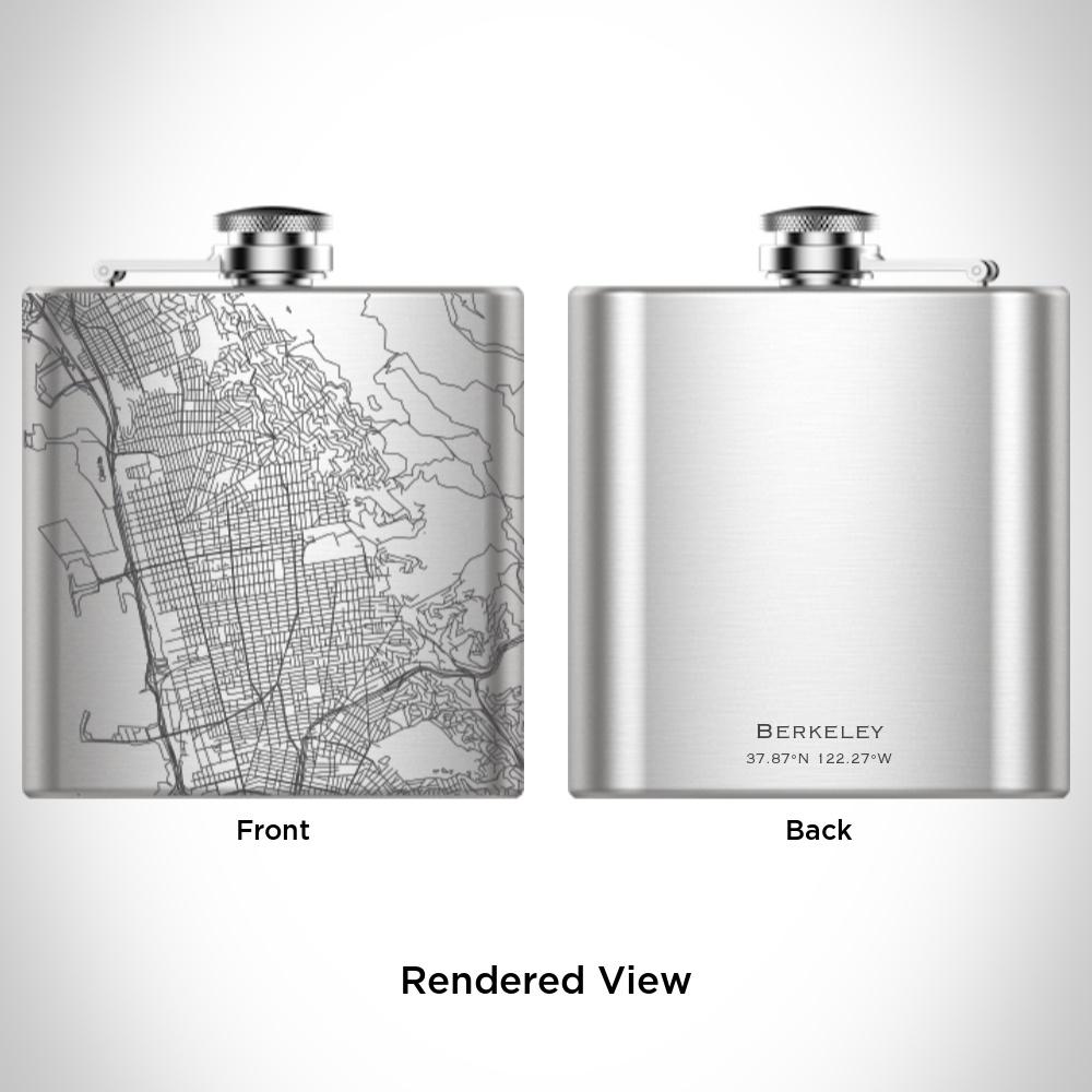 Berkeley - California Map Hip Flask - Drinkware