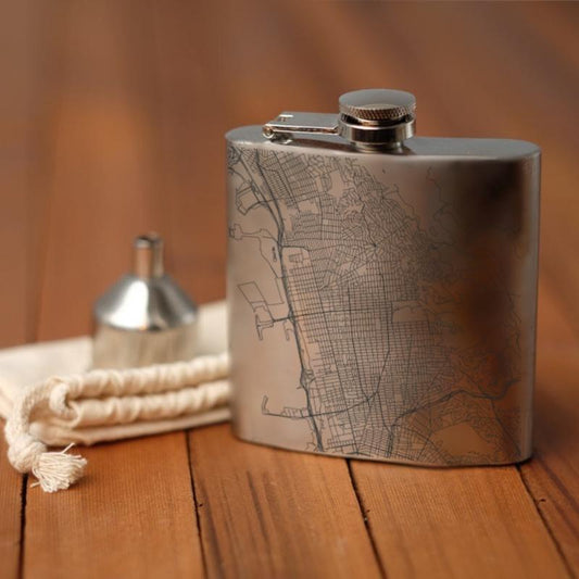 Berkeley - California Map Hip Flask - Drinkware