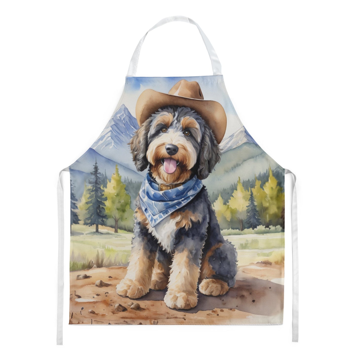 Bernedoodle Cowboy Welcome Apron - One Color / One Size - Home & Garden - Kitchen Dining & Bar - Table Decoration &