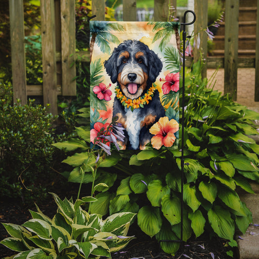 Bernedoodle Luau Garden Flag - One Color / One Size - Home & Garden - Home Decor - Flags Banners & Accessories