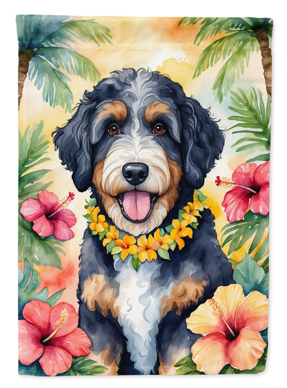 Bernedoodle Luau Garden Flag - One Color / One Size - Home & Garden - Home Decor - Flags Banners & Accessories