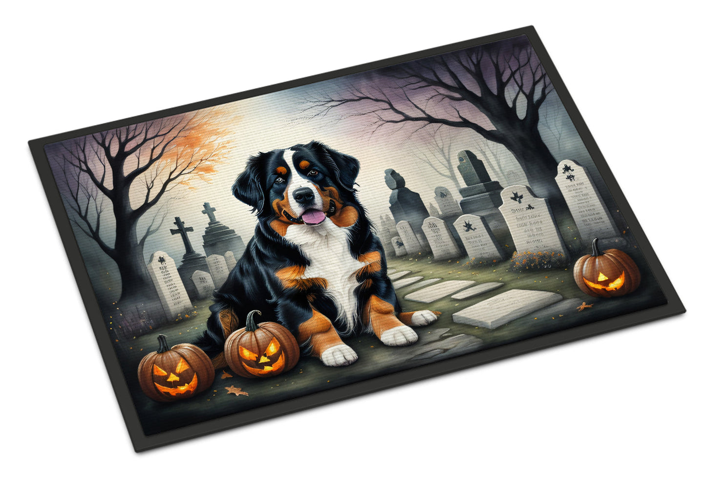 Bernese Mountain Dog Spooky Halloween Doormat - One Color / One Size - Home & Garden - Home Textile - Carpets & Rugs