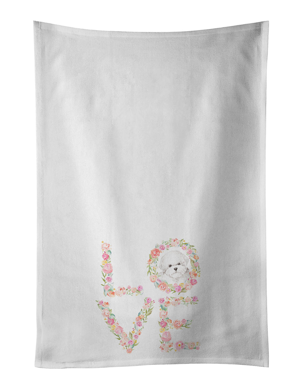 Bichon Frise #3 LOVE Kitchen Towel Set of 2 - One Color / One Size - Home & Garden - Home Textile - Towels