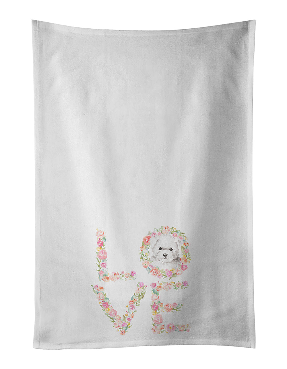 Bichon Frise #5 LOVE Kitchen Towel Set of 2 - One Color / One Size - Home & Garden - Home Textile - Towels