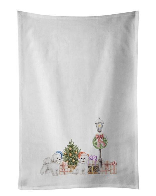 Bichon Frise Excited Pair Kitchen Towel Set of 2 - One Color / One Size - Home & Garden - Home Textile - Towels