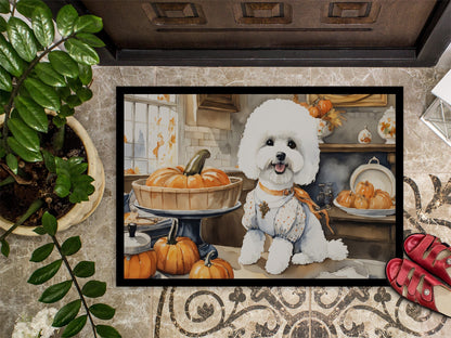 Bichon Frise Fall Kitchen Pumpkins Doormat - One Color / One Size - Home & Garden - Home Textile - Carpets & Rugs