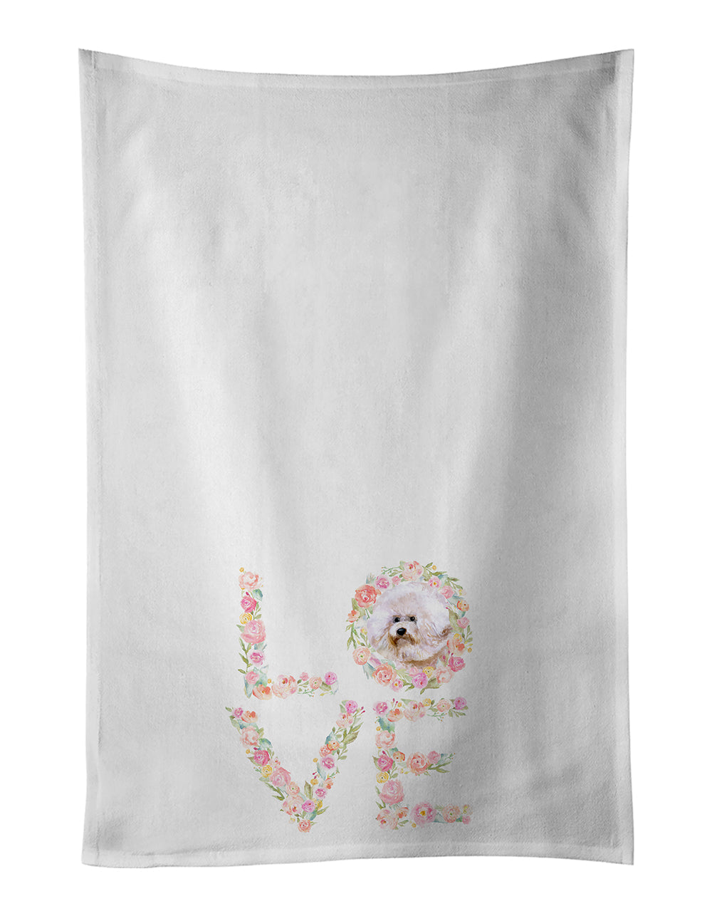 Bichon Frise Love Kitchen Towel Set of 2 - One Color / One Size - Home & Garden - Home Textile - Towels