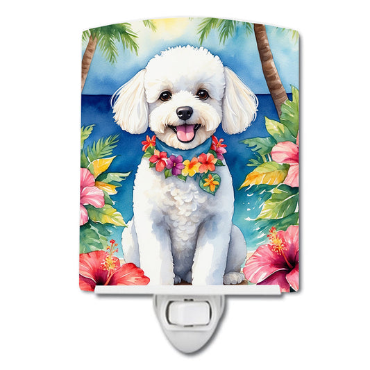 Bichon Frise Luau Ceramic Night Light - One Color / One Size - Home & Garden - Home Improvement - Lights & Lighting