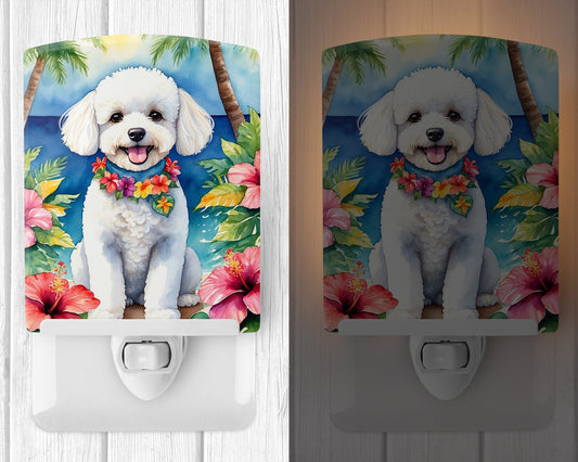 Bichon Frise Luau Ceramic Night Light - One Color / One Size - Home & Garden - Home Improvement - Lights & Lighting