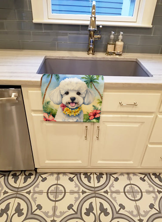 Bichon Frise Luau Kitchen Towel - One Color / One Size - Home & Garden - Home Textile - Towels