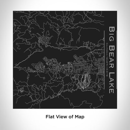 Big Bear Lake - California Engraved Map Tumbler in Matte Black - Drinkware
