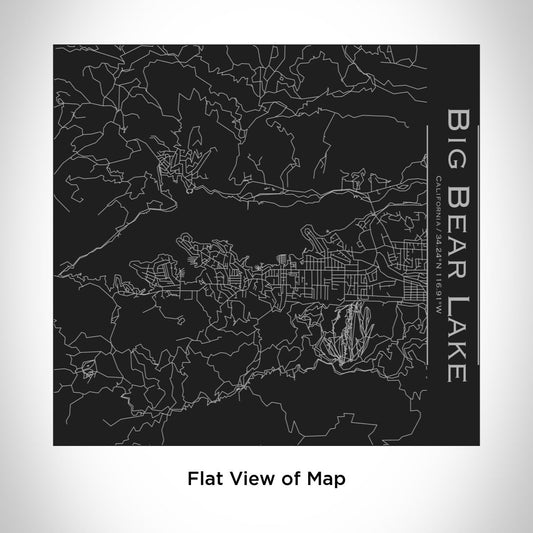 Big Bear Lake - California Engraved Map Tumbler in Matte Black - Drinkware