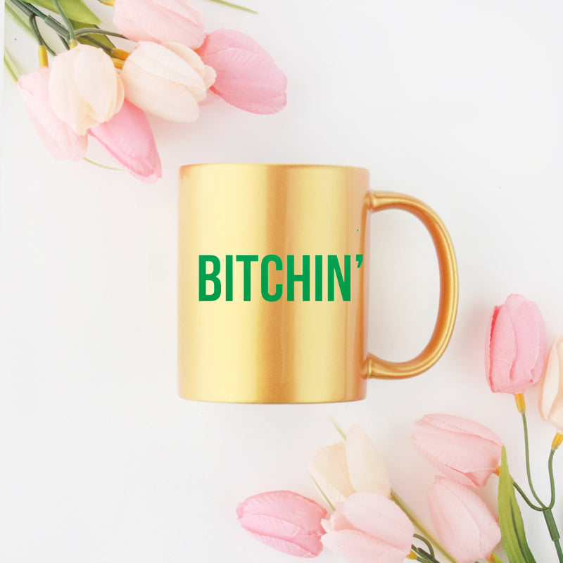 Bitchin Gold & Silver Mug - Gold - Home & Garden - Kitchen Dining & Bar - Dinnerware