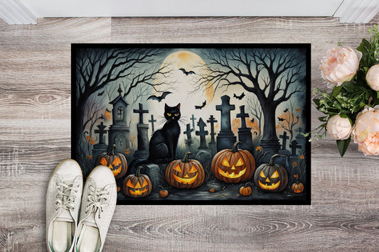 Black Cat Spooky Halloween Doormat - One Color / One Size - Home & Garden - Home Textile - Carpets & Rugs
